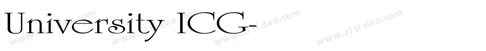 University ICG字体转换